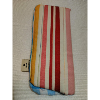 Funda de Gafas Loneta de Rayas Interior Vichy Azul | Hilos de Vida