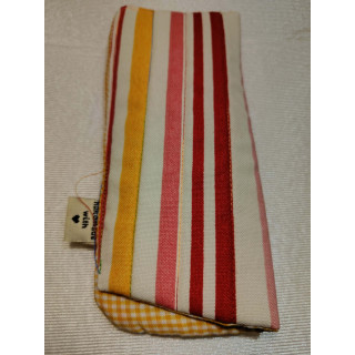 Funda de Gafas Loneta de Rayas Interior Vichy Amarillo | Hilos de Vida