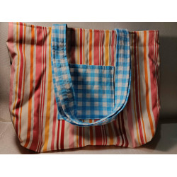 TOTE BAG RAYAS AZUL