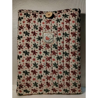 Funda de Libros Grande Algodón Beige con Galletas de Jengibre | Hilos de Vida