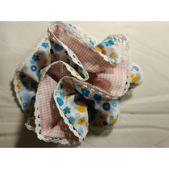 Coletero Jardín Fucsia con puntilla | Cuadros y flores combinados