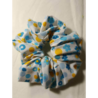 Coletero Brisa Floral blanco de algodón | Flores azules y amarillas